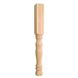 Hardware Resources P6MP 3-3/4" W x 3-3/4" D x 35-1/2" H Maple Turned Leg