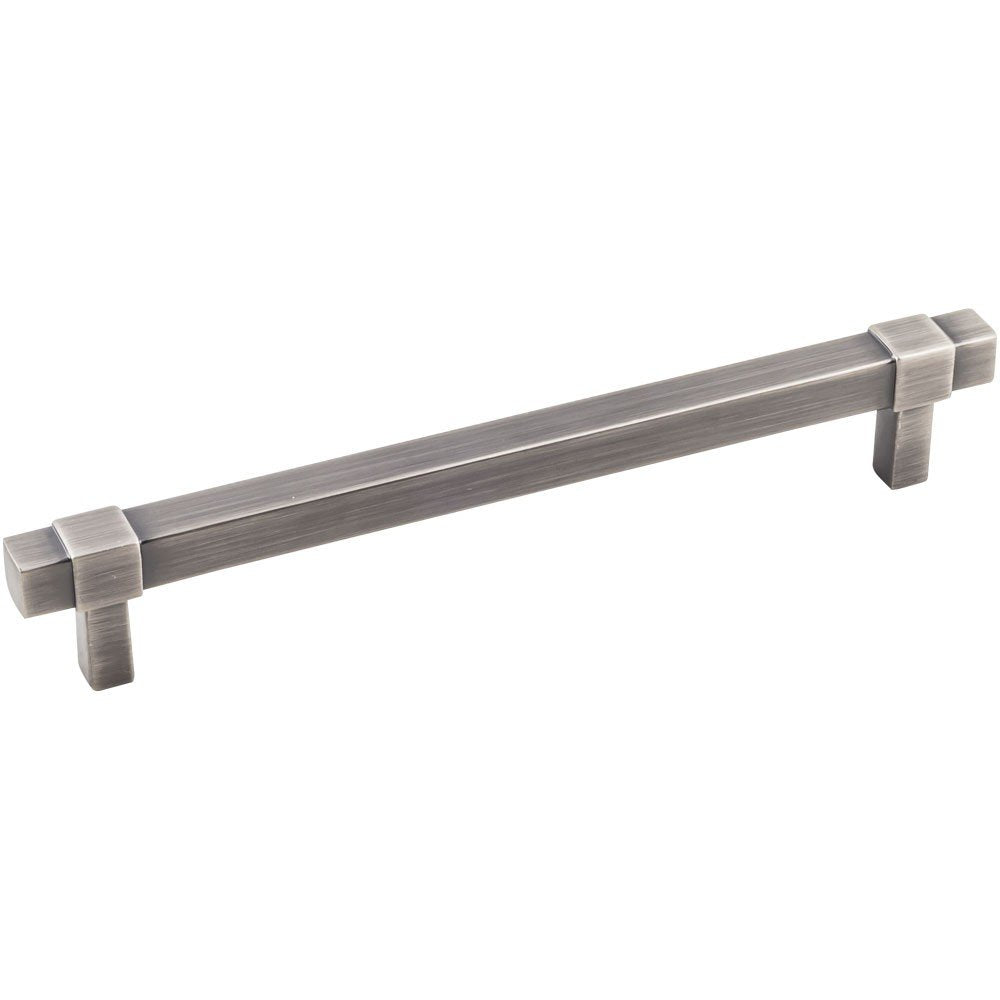 Jeffrey Alexander 293-160BNBDL 160 mm Center-to-Center Brushed Pewter Square Zane Cabinet Pull