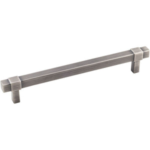 Jeffrey Alexander 293-160BNBDL 160 mm Center-to-Center Brushed Pewter Square Zane Cabinet Pull