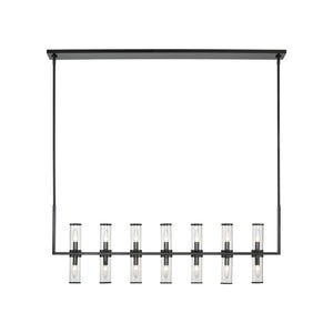 Alora LP309077UBCG REVOLVE LINEAR PENDANT 14 LIGHT URBAN BRONZE CLEAR GLASS