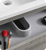 Fresca FCB9324HA-I Fresca Lazzaro 24" Glossy Ash Gray Free Standing Modern Bathroom Cabinet w/ Integrated Sink