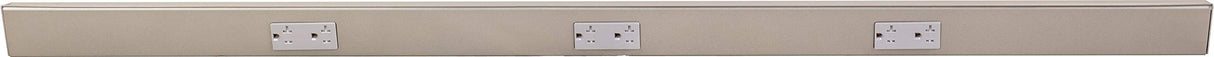 Task Lighting TR48-3GD-P-SN 48" TR Series Angle Power Strip, Satin Nickel Finish, Grey Receptacles