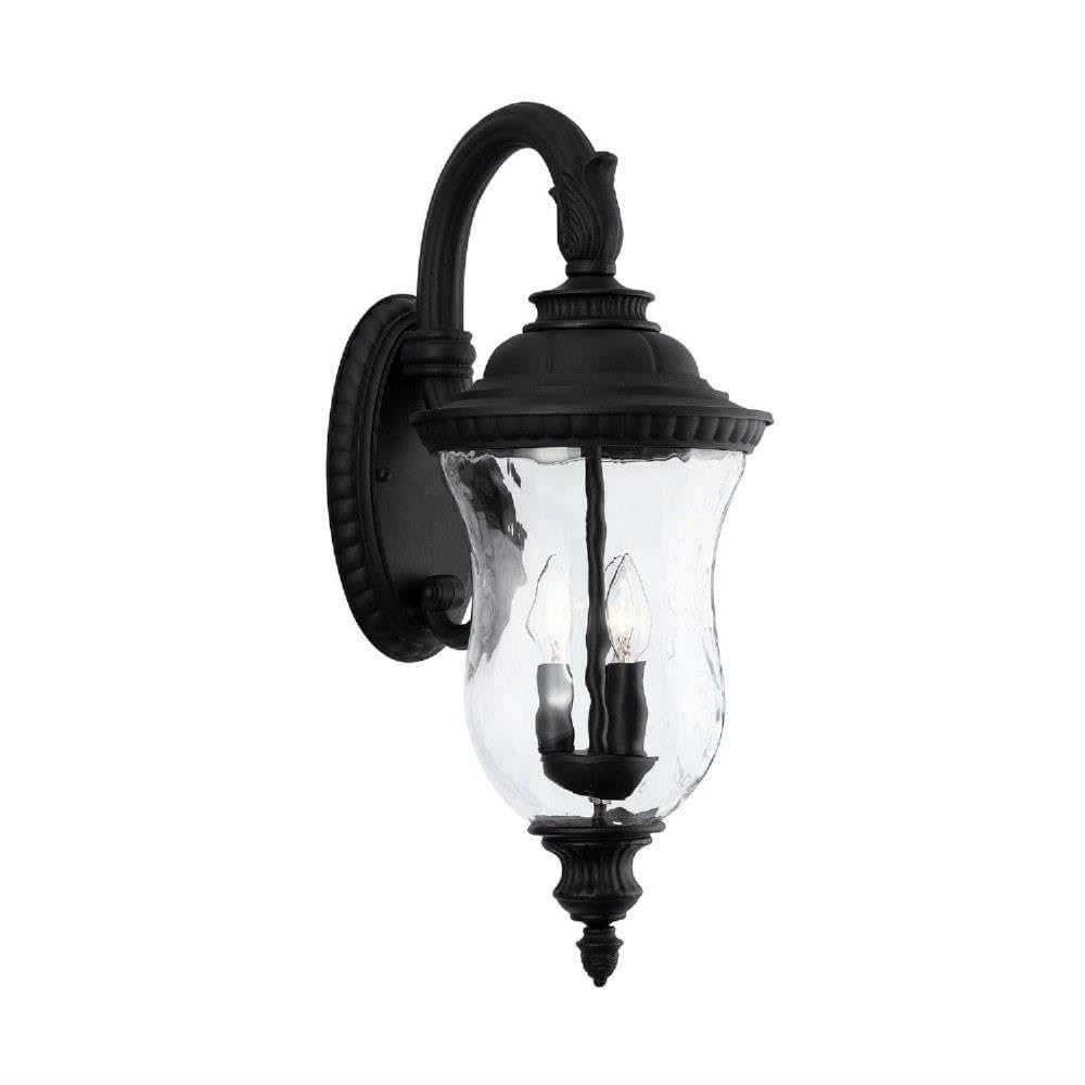 Capital Lighting 939822BK Ashford 2 Light Outdoor Wall Lantern Black