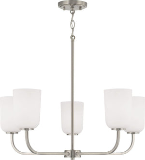 Capital Lighting 448851BN-542 Lawson 5 Light Chandelier Brushed Nickel