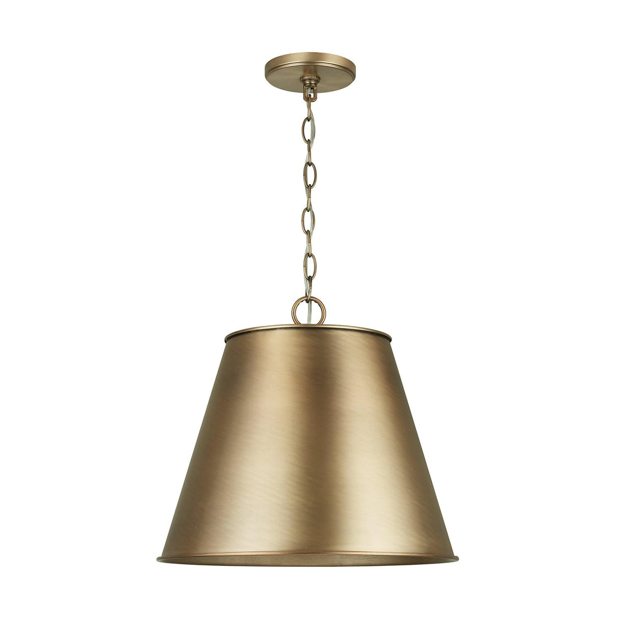 Capital Lighting 337811AD Welker 1 Light Pendant Aged Brass