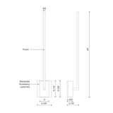 Kuzco WS25125-WH PANDORA 25" WS White 120V TRIAC/ELV LED 3000K 90CRI 20W