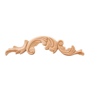 Hardware Resources APL-10-L-MP 12-1/4" W x 1/4" D x 3" H Left Maple Acanthus Appliqué