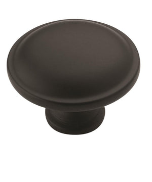 Amerock Cabinet Knob Matte Black 1-1/4 inch (32 mm) Diameter Everyday Heritage 1 Pack Drawer Knob Cabinet Hardware