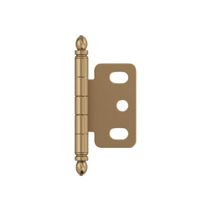 Amerock PK3180TBCZ Cabinet Hinge 3/4 in. (19 mm) Door Thickness Full Inset Partial Wrap Ball Tip Champagne Bronze Kitchen Cabinet Door Hinge Single Hinge Functional Hardware