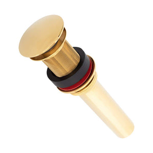 Premier Copper Products D-208PB 1.5-Inch Non-Overflow Pop-up Bathroom Sink Drain, Polished Brass