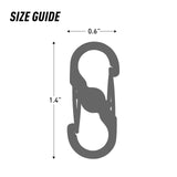 Nite Ize S-Biner MicroLock Aluminum, Locking Keychain Carabiner, 5 Pack, Assorted Colors