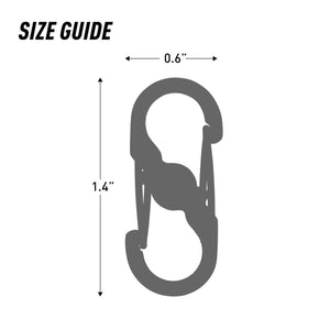Nite Ize S-Biner MicroLock Aluminum, Locking Keychain Carabiner, 5 Pack, Assorted Colors