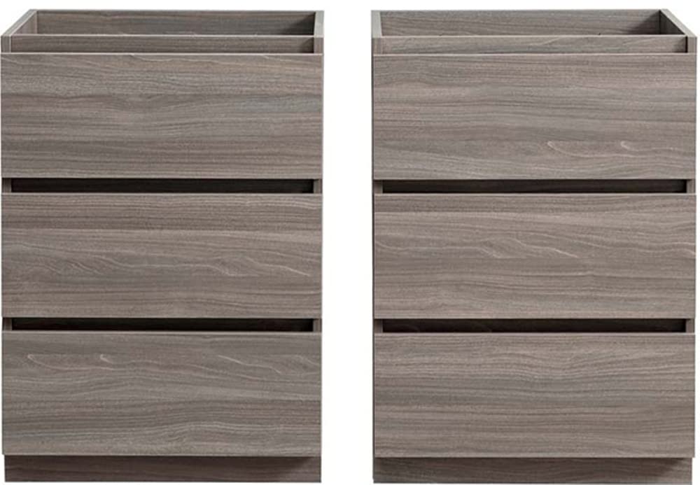 Fresca FCB93-2424MGO-D Fresca Lazzaro 48" Gray Wood Free Standing Double Sink Modern Bathroom Cabinet