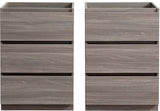 Fresca FCB93-2424MGO-D Fresca Lazzaro 48" Gray Wood Free Standing Double Sink Modern Bathroom Cabinet