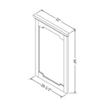 Jeffrey Alexander MIR2CHA-22-WH 22" W x 1-1/2" D x 34" H White Chatham mirror