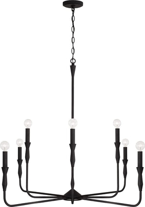 Capital Lighting 450381XK Paloma 8 Light Chandelier Textured Black