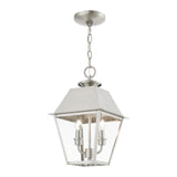 Wentworth 2 Light Outdoor Pendant in Brushed Nickel (27217-91)