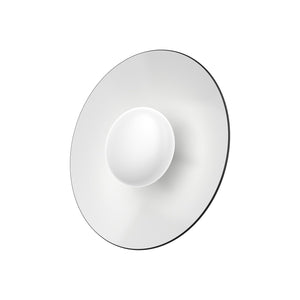 Kuzco FM22815-BK/WH CRUZ 15" FLUSH MOUNT BLACK OUTER WHITE INNER METAL SHADE 12W 120VAC WITH LED DRIVER 3000K 90CRI