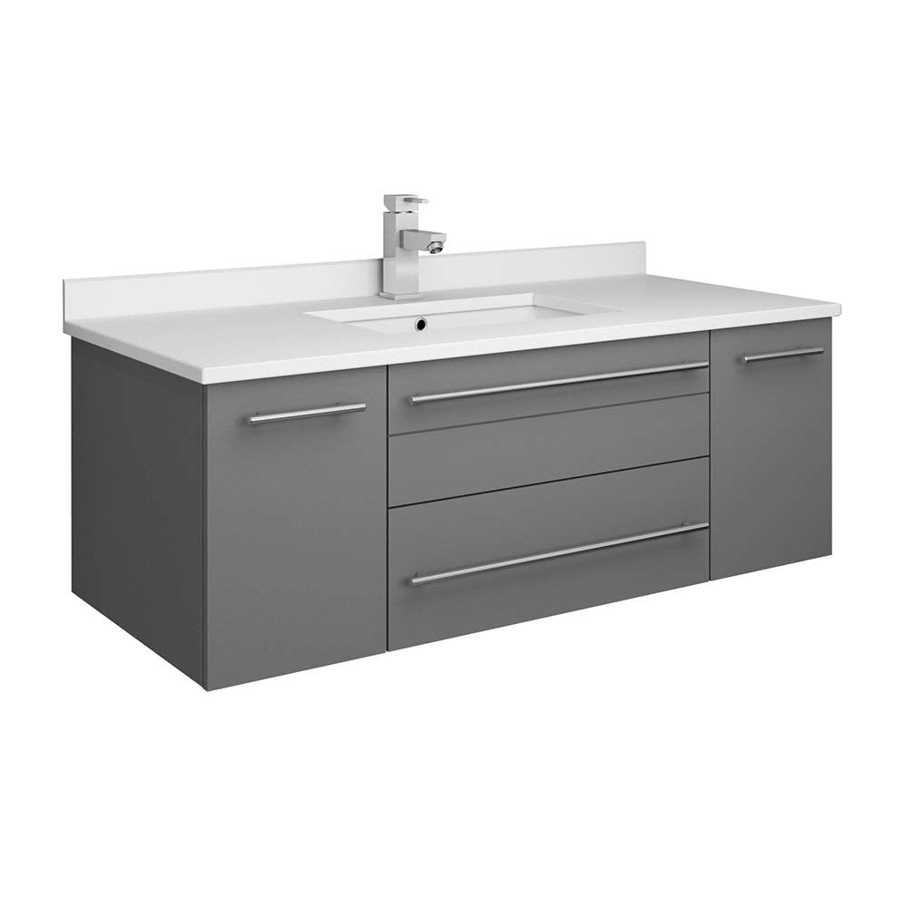 Fresca FCB6142GR-UNS-CWH-U Cabinet with Undermount Sink