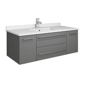 Fresca FCB6142GR-UNS-CWH-U Cabinet with Undermount Sink