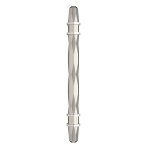 Amerock Cabinet Pull Satin Nickel/Polished Chrome 5-1/16 inch (128 mm) Center-to-Center London 1 Pack Drawer Pull Drawer Handle Cabinet Hardware