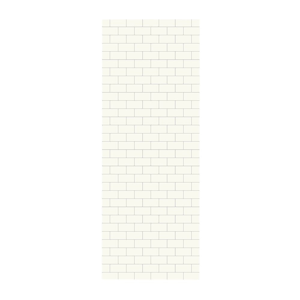 Swanstone SSST-3696-1 x 36 Swanstone Classic Subway Tile Glue up Bathtub and Shower Single Wall Panel in White SSST369601.010