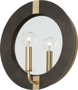Capital Lighting 647311KR Finn 1 Light Sconce Black Stain and Matte Brass