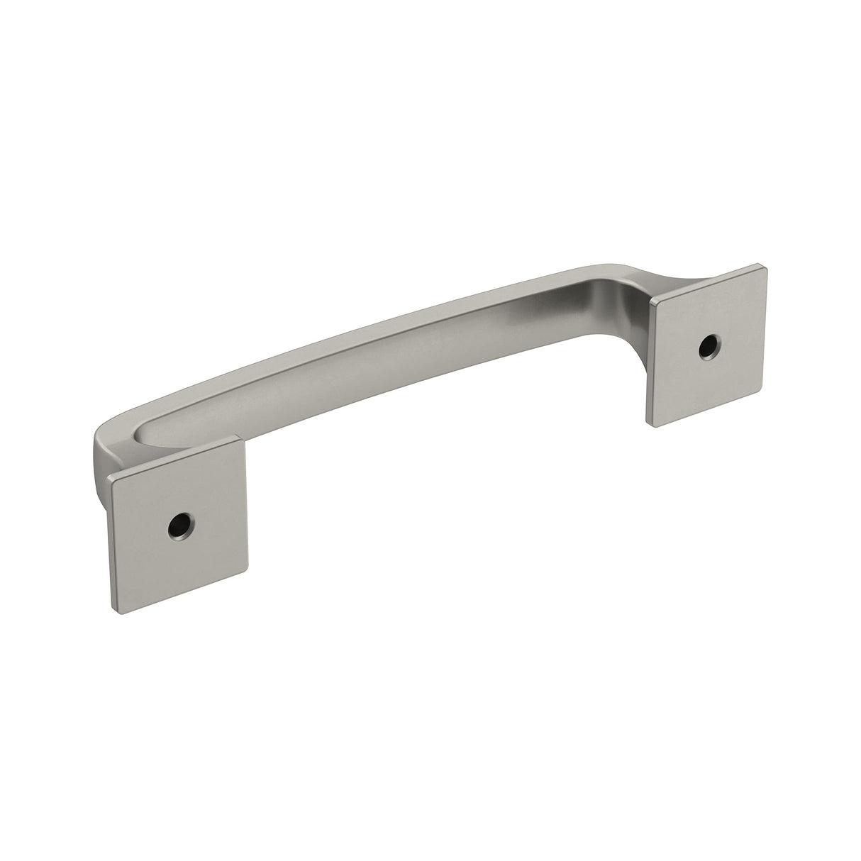 Amerock Cabinet Pull Satin Nickel 3-3/4 inch (96 mm) Center-to-Center Ville 1 Pack Drawer Pull Cabinet Handle Cabinet Hardware