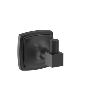 Amerock BH36090MB Matte Black Single Robe Hook 2-1/4 in. (57 mm) Length Towel Holder Stature Towel Hook for Bathroom Bathroom Hardware Bath Accessories