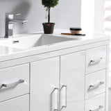 Fresca FVN9448WH Fresca Imperia 48" Glossy White Free Standing Modern Bathroom Vanity w/ Medicine Cabinet