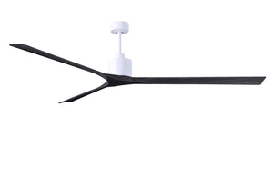 Matthews Fan NKXL-MWH-BK-90 Nan XL 6-speed ceiling fan in Matte White finish with 90” solid matte black wood blades