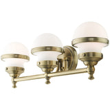 Livex Lighting 3 Light Antique Brass Bath Vanity Vanity Sconce