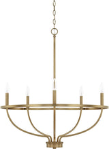 Capital Lighting 428551AD Greyson 5 Light Chandelier Aged Brass