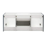 Fresca FCB8348WH-D Fresca Valencia 48" Glossy White Wall Hung Double Sink Modern Bathroom Cabinet