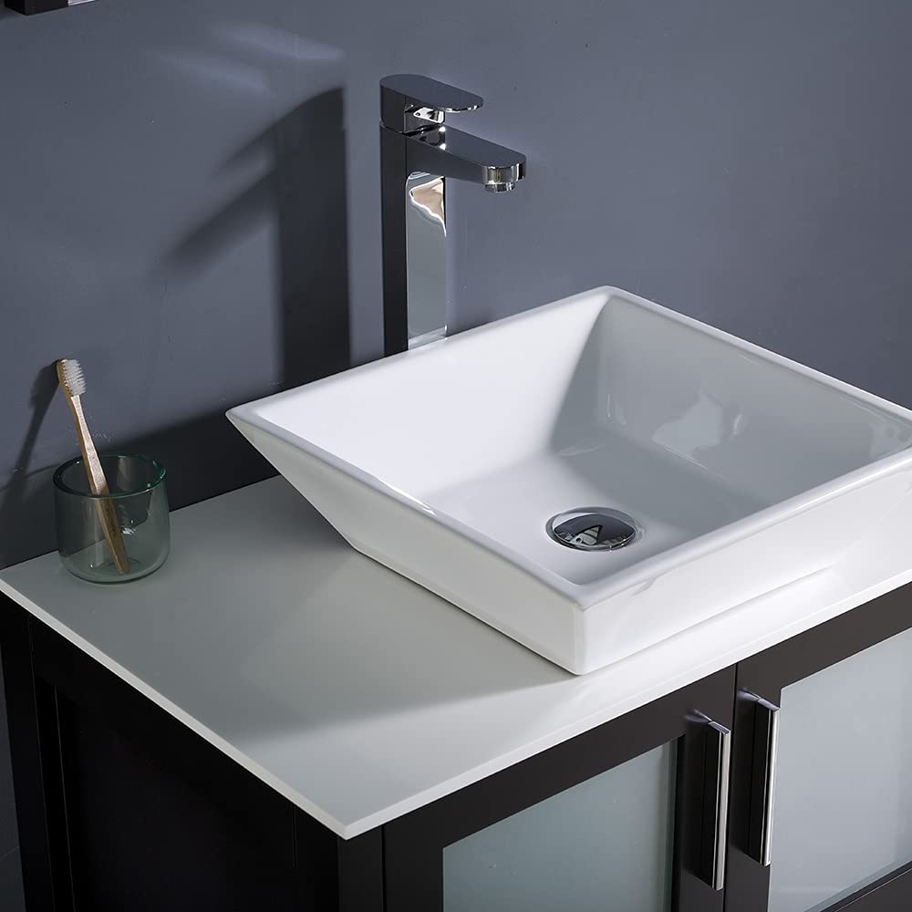 Fresca FVN6230GR-VSL Fresca Torino 30" Gray Modern Bathroom Vanity w/ Vessel Sink