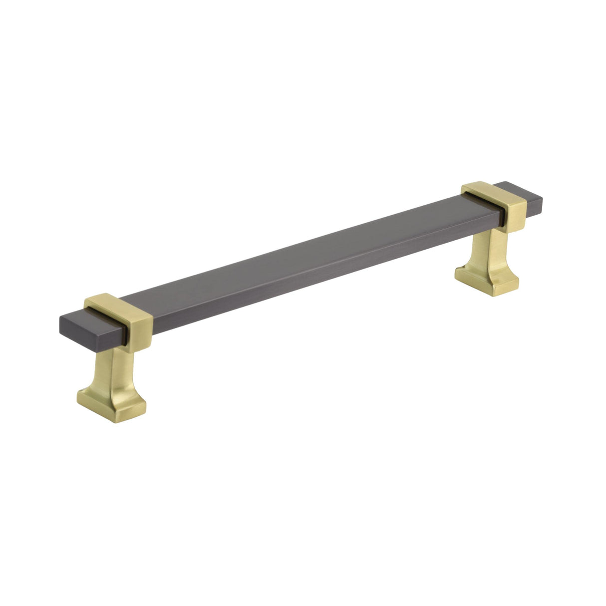 Amerock Cabinet Pull Black Chrome/Brushed Gold 6-5/16 inch (160 mm) Center to Center Overton 1 Pack Drawer Pull Drawer Handle Cabinet Hardware
