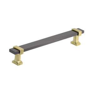 Amerock Cabinet Pull Black Chrome/Brushed Gold 6-5/16 inch (160 mm) Center to Center Overton 1 Pack Drawer Pull Drawer Handle Cabinet Hardware