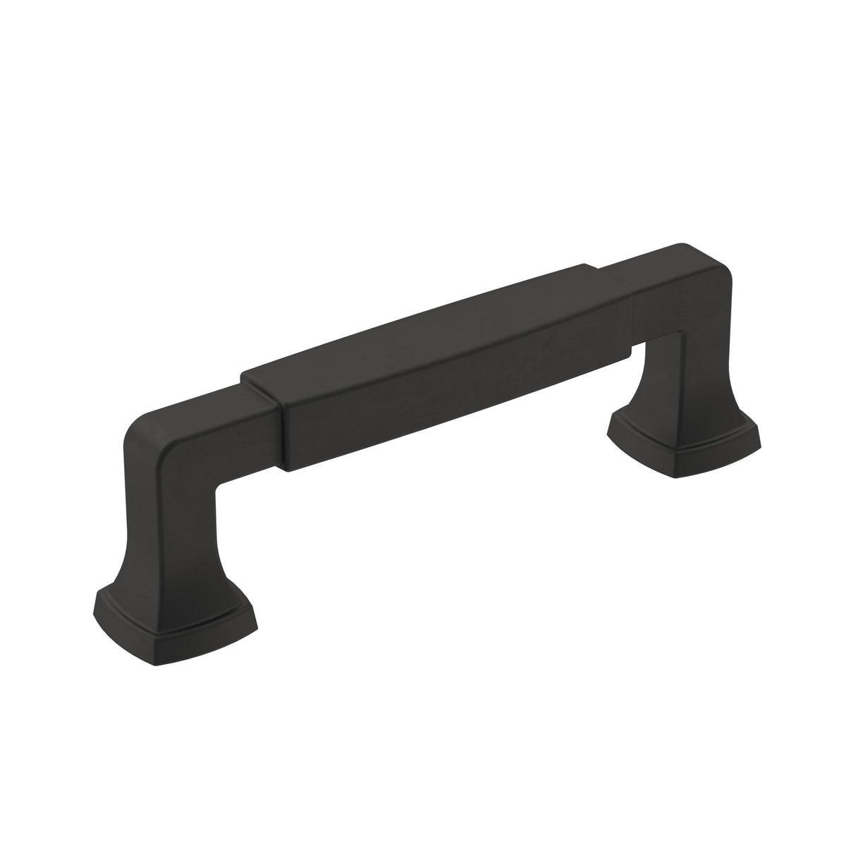 Amerock Cabinet Pull Matte Black 3-3/4 inch (96 mm) Center-to-Center Stature 1 Pack Drawer Pull Cabinet Handle Cabinet Hardware