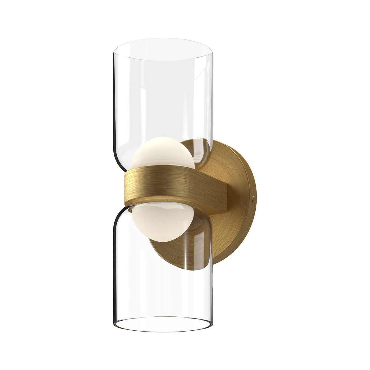 Kuzco WS52511-BG/CL CEDAR 11" WALL SCONCE BRUSHED GOLD CLEAR GLASS 120V ELV LED 3000K 90CRI 11W