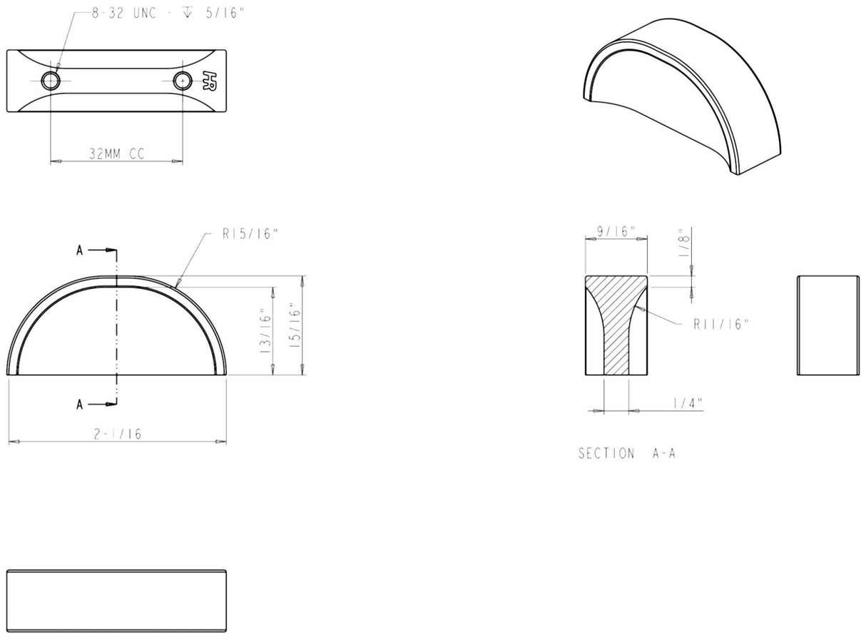 Jeffrey Alexander 484-32SN 32 mm Center-to-Center Satin Nickel Elara Cabinet Pinch Pull