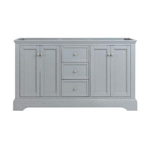Fresca FCB2460GRV Fresca Windsor 60" Gray Textured Traditional Double Sink Bathroom Cabinet