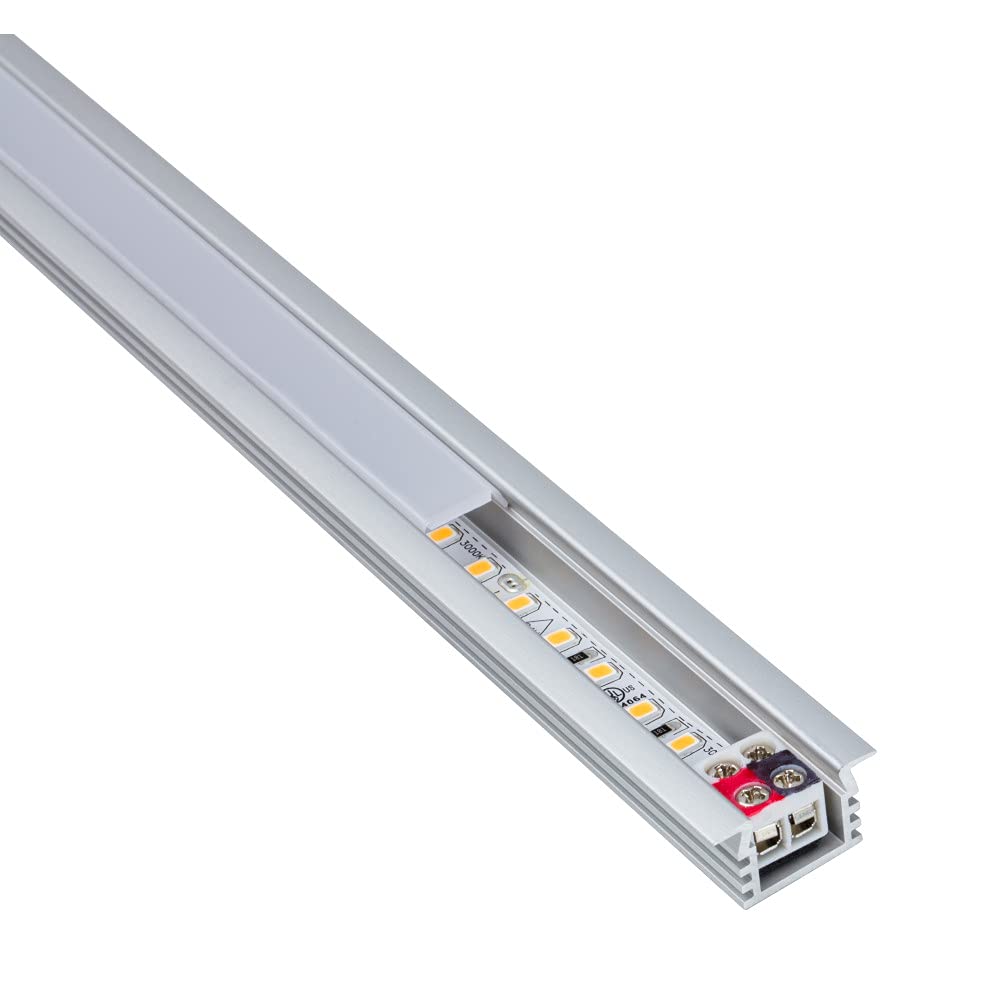 Task Lighting LV2PX24V45-11W3 42-1/16" 631 Lumens 24-volt Standard Output Linear Fixture, Fits 45" Wall Cabinet, 11 Watts, Recessed 002XL Profile, Single-white, Soft White 3000K