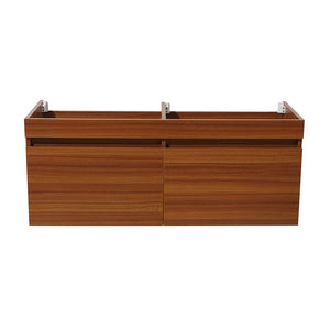 Fresca FCB8012GO Fresca Mezzo 48" Gray Oak Wall Hung Double Sink Modern Bathroom Cabinet