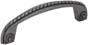 Jeffrey Alexander Z261-96-DACM 96 mm Center-to-Center Gun Metal Rope Rhodes Cabinet Pull