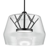 Kuzco PD61418-CL/BK DECO 18" PD Clear/Black 120V ELV LED 3000K 90CRI 32W