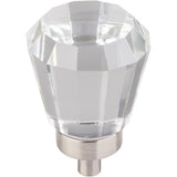 Jeffrey Alexander G150SN 1" Overall Length Satin Nickel Faceted Glass Harlow Cabinet Knob