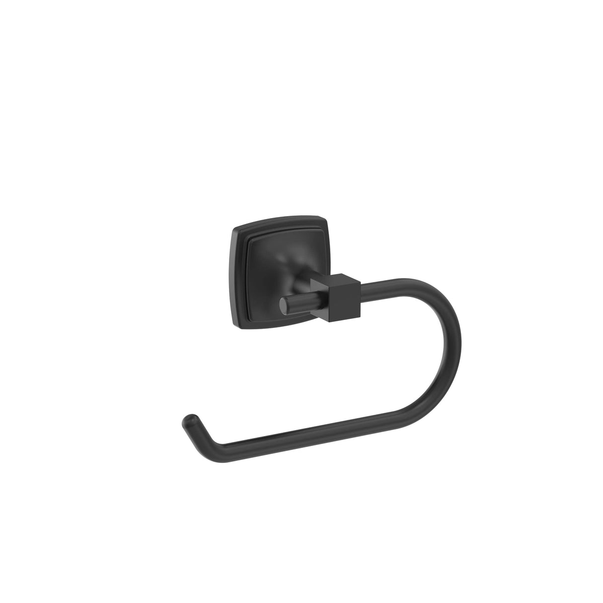 Amerock BH36091MB Matte Black Single Post Toilet Paper Holder 7-1/16 in. (179 mm) Length Toilet Tissue Holder Stature Bath Tissue Holder Bathroom Hardware Bath Accessories