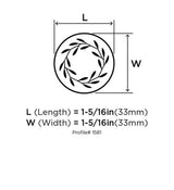 Amerock Cabinet Knob Satin Nickel 1-5/16 inch (33 mm) Diameter Nature'S Splendor 1 Pack Drawer Knob Cabinet Hardware