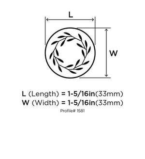 Amerock Cabinet Knob Elegant Brass 1-5/16 inch (33 mm) Diameter Nature'S Splendor 1 Pack Drawer Knob Cabinet Hardware