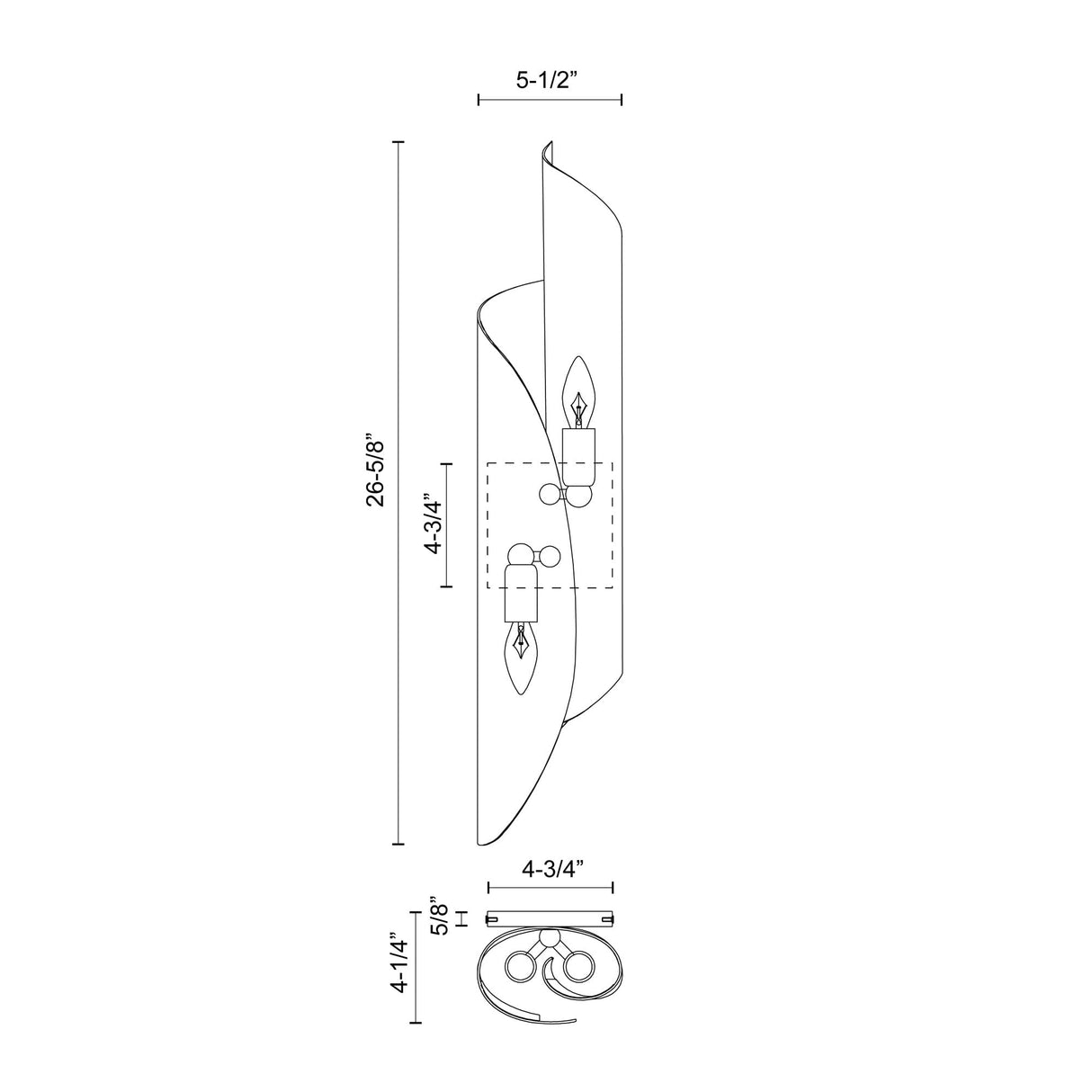 Alora WV319405PN PARDUCCI WALL VANITY POLISHED NICKEL